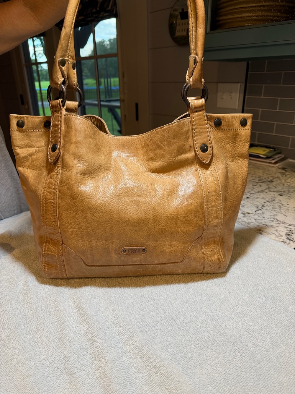 Frye Tan Leather Shoulder Bag